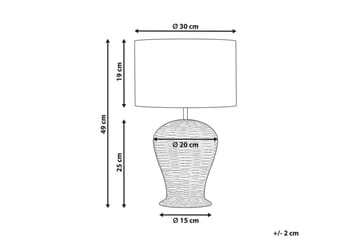 Astroni Bordslampa 49 cm E27 - Natur/Off White - Products - Belysning - Lampor & belysning inomhus - Sovrumslampa - Sänglampa - Sängbordslampa