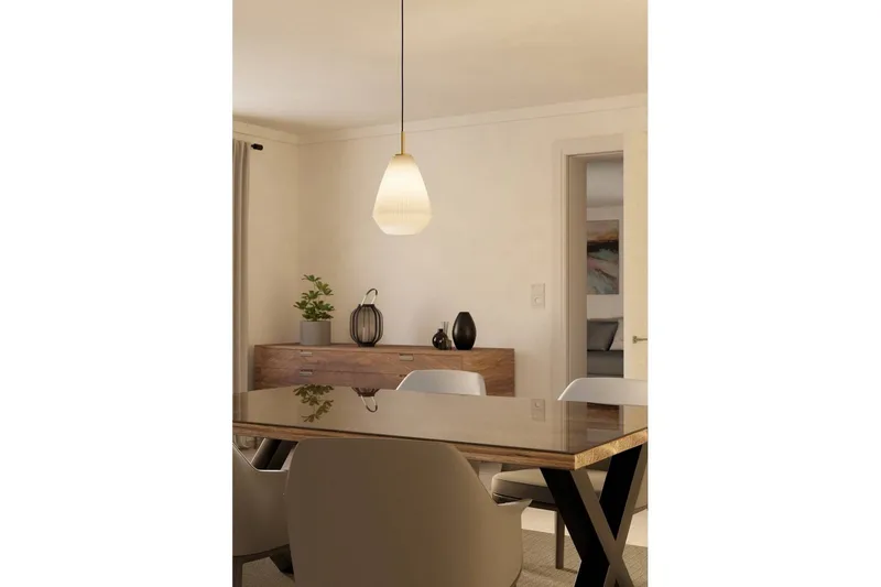 Takpendel Eglo Caprarola - Beige/Mässing - Products - Belysning - Lampor & belysning inomhus - Taklampa & takbelysning - Pendellampa & hänglampa