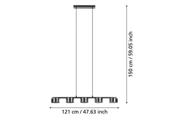 Takpendel Eglo Copillos Svart/Transparent med 5 Lampor - Products - Belysning - Lampor & belysning inomhus - Taklampa & takbelysning - Pendellampa & hänglampa