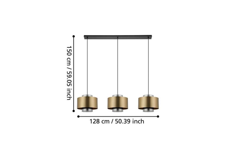 Takpendel Eglo Duglia Transparent/Guld med 3 Lampor - Products - Belysning - Lampor & belysning inomhus - Taklampa & takbelysning - Pendellampa & hänglampa