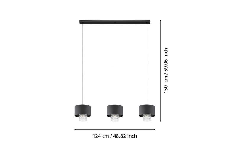 Takpendel Eglo Sapuara Svart Kristall med 3 Lampor - Products - Belysning - Lampor & belysning inomhus - Taklampa & takbelysning - Pendellampa & hänglampa