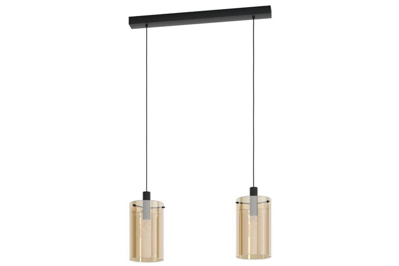 Takpendel Eglo Polverara Svart/Amber 2 Lampor - 2 Lampor - Products - Belysning - Lampor & belysning inomhus - Taklampa & takbelysning - Pendellampa & hänglampa