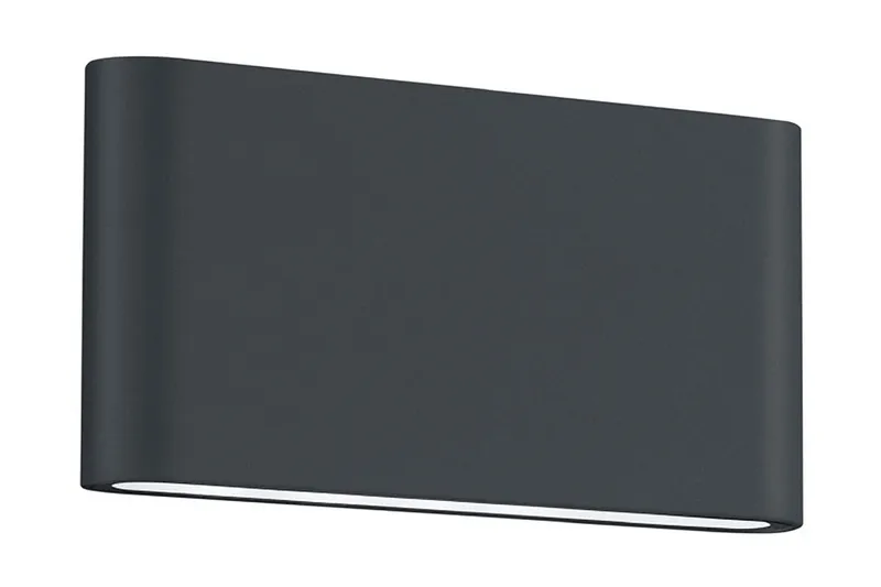Thames II LED Vägglampa 17,5x9 cm antracit, Antracit/Vit