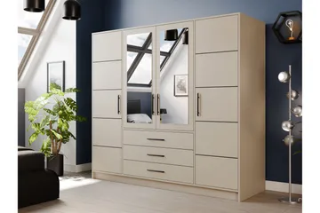 Chavez Garderob 196x200 cm - Beige - Products - Förvaring - Garderober & garderobssystem