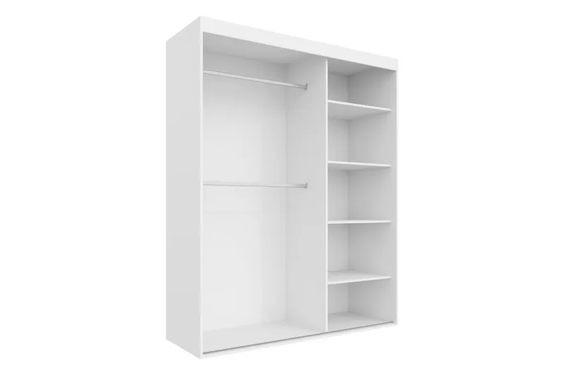 Duets Garderob m. Spegel 160x205 cm - Vit - Products - Förvaring - Garderober & garderobssystem