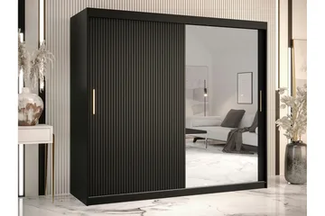 Dunvegan Garderob m. Spegel - Svart - Products - Förvaring - Garderober & garderobssystem