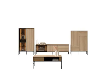 Basici Möbelset F ör Vardagsrum - Vit/Svart - Products - Förvaring - Förvaringsmöbler - Möbelset för vardagsrum