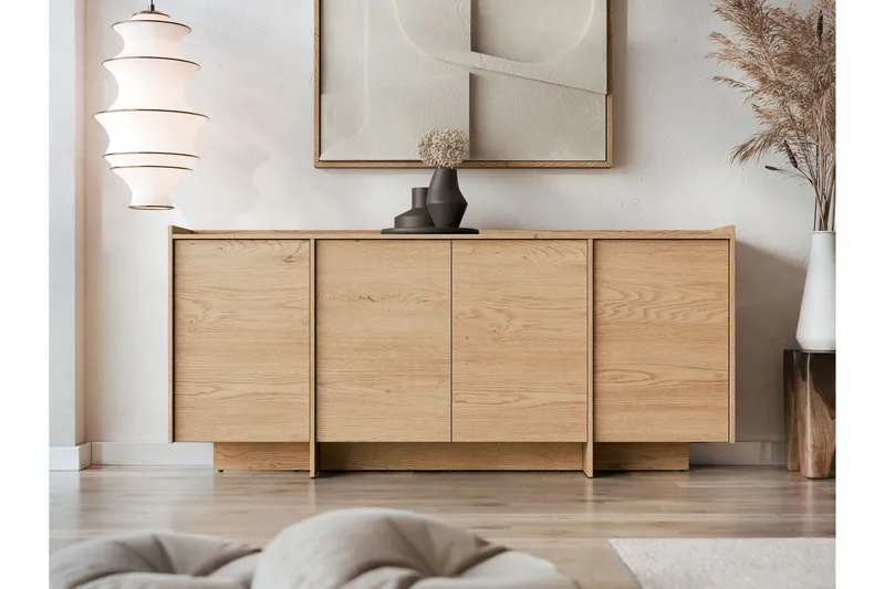 Bellia Skänk 200x38 cm, Brun/Vit