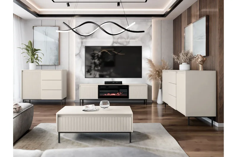 Bjurholm Möbelset För Vardagsrum - Beige - Products - Förvaring - Förvaringsmöbler - Möbelset för vardagsrum