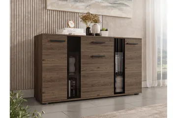 Bunta Skänk 141x41 cm, Brun/Vit