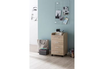 Rullkontejner Wohnling 4 lådor med hjul, förvaringsbricka, foliebelagd spånskiva, modern stil Sonoma - Sonoma - Products - Förvaring - Förvaringsmöbler - Byrå - Hurts