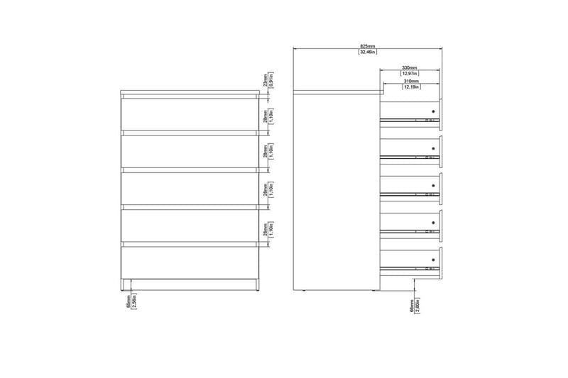 Salomns Byrå 77 cm - Vit - Products - Förvaring - Förvaringsmöbler - Byrå - Hallbyrå