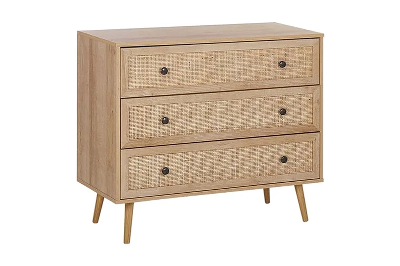 Skänk rotting ljusbrun PONCA, Trä/natur