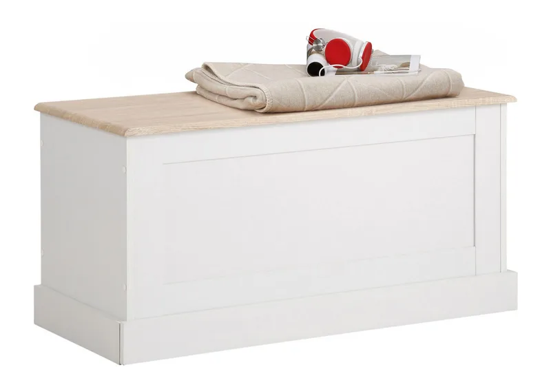 Dareia Förvaringskista 90 cm - Vit/Brun - Products - Förvaring - Förvaringsmöbler - Förvaringskista & sängkista