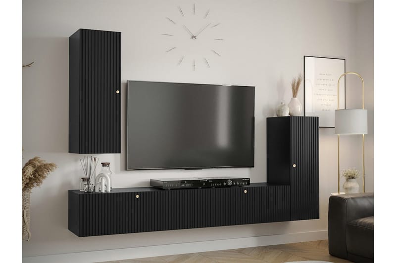 Dunvegan Möbelset För Vardagsrum Black - Products - Förvaring - Förvaringsmöbler - Möbelset för vardagsrum