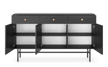 Francisca Byrå 155 cm - Svart - Products - Förvaring - Förvaringsmöbler - Byrå