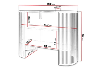Friend Skänk 120x40 cm - Svart - Products - Förvaring - Förvaringsmöbler - Sideboard & skänk
