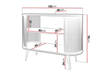 Galia Skänk 120x40 cm - Guld/Vit - Products - Förvaring - Förvaringsmöbler - Sideboard & skänk