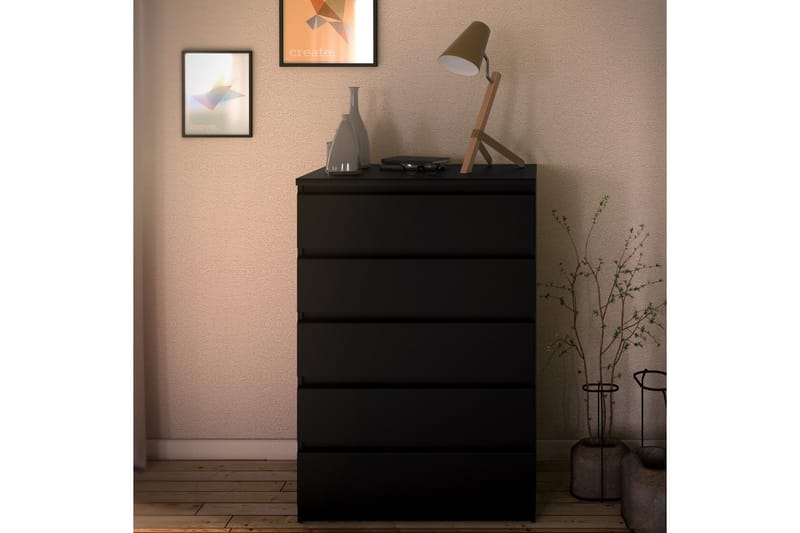 Naia Byrå med 5 Lådor - Svart - Products - Förvaring - Förvaringsmöbler - Byrå