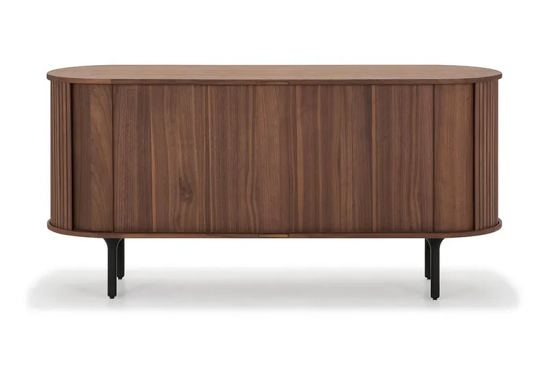 Noira Smalt Sideboard Ribbad Valnöt 150x45 cm - Valnöt / Brun - Products - Förvaring - Förvaringsmöbler - Sideboard & skänk