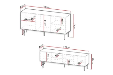 Strontian Möbelset För Vardagsrum Scandinavian Choice Black - Products - Förvaring - Förvaringsmöbler - Möbelset för vardagsrum