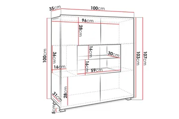 Tessan Skänk 100 cm - Svart - Products - Förvaring - Förvaringsmöbler - Sideboard & skänk