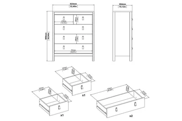 Vallvidera Byrå 82,3 cm - Svart - Products - Förvaring - Förvaringsmöbler - Byrå