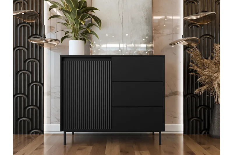 Vanlig byrå utan överskåp Cabinet Ozmi 1D3SZ Black - Products - Förvaring - Förvaringsmöbler - Byrå