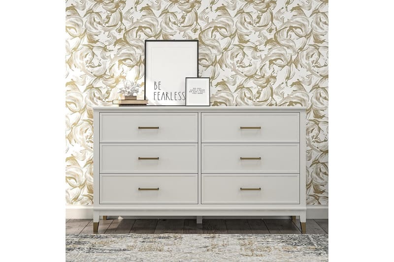 Westerleigh Byrå 144x41 cm Vit - CosmoLiving - Products - Förvaring - Förvaringsmöbler - Byrå