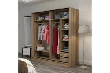 Fruitland Garderob 180 cm - Grå/Ek - Products - Förvaring - Garderober & garderobssystem - Garderobsskåp