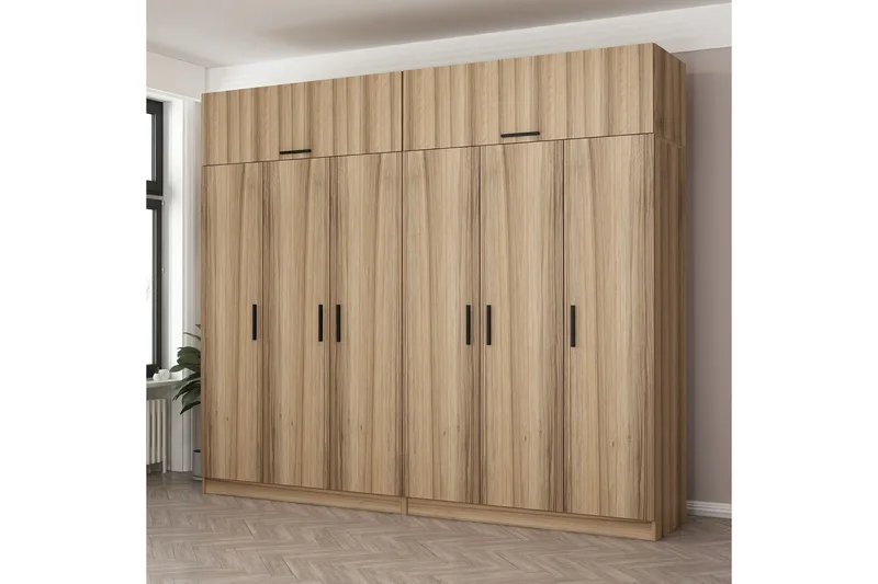 Fruitland Garderob 270 cm, Brun