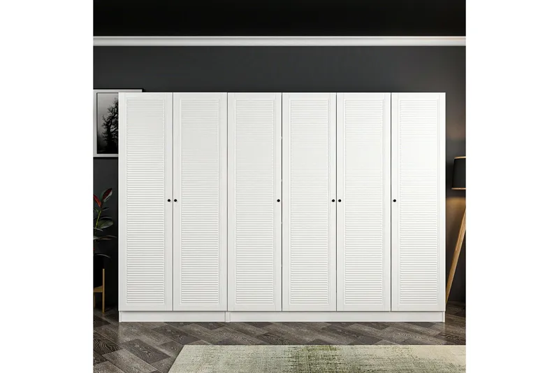 Fruitland Garderob 270 cm, Vit