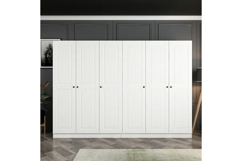 Fruitland Garderob 270 cm, Vit
