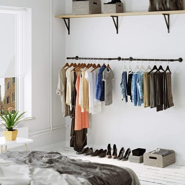 Klädstång Vägg-/Takmonterad 92 cm - Svart - Products - Förvaring - Garderober & garderobssystem - Garderobsinredning - Klädstång
