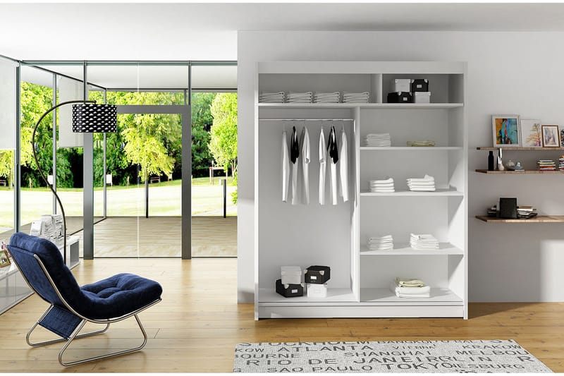 Leila Garderob 150x200 cm - Svart - Products - Förvaring - Garderober & garderobssystem - Garderobsskåp