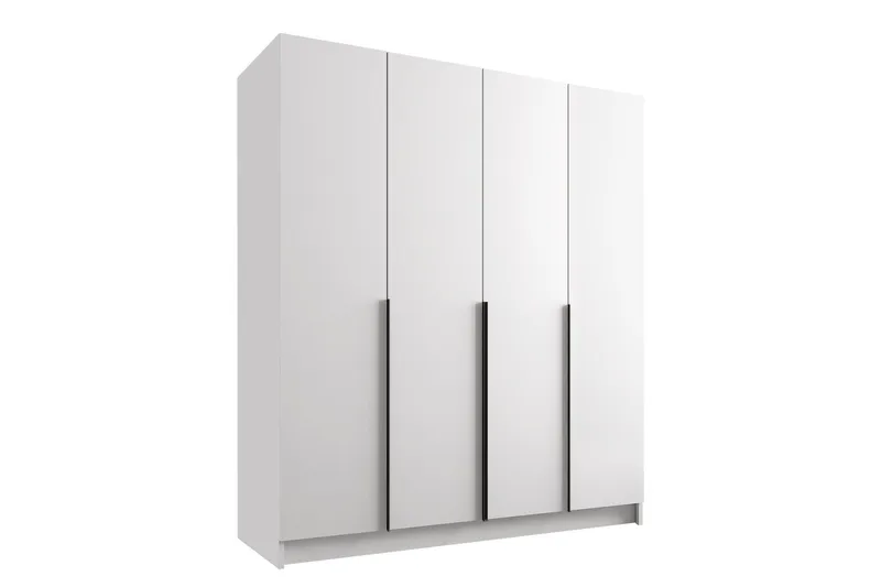 Vadstena Garderob 200 cm, Vit/Svart