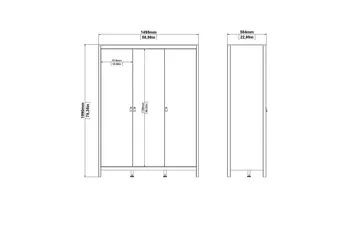 Vallvidera Garderob 58x150 cm - Svart - Products - Förvaring - Garderober & garderobssystem - Garderobsskåp