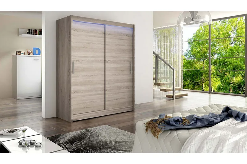 Westa Garderob 150x58x200 cm - Beige - Products - Förvaring - Garderober & garderobssystem - Garderobsskåp