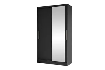 Glenmore Garderob m. Spegel Black - Products - Förvaring - Garderober & garderobssystem