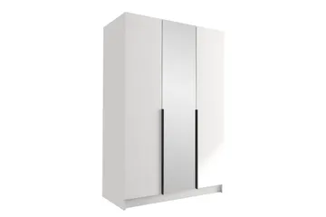 Herrljunga Garderob med Spegel 150 cm, Vit/Svart