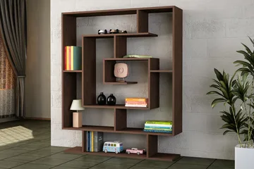 Asillane Bokhylla Labyrint - Valnöt - Products - Förvaring - Hylla - Bokhylla