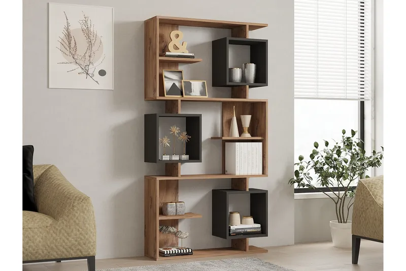 Icardi Bokhylla 90 cm - Brun/Antracit - Products - Förvaring - Hylla - Bokhylla