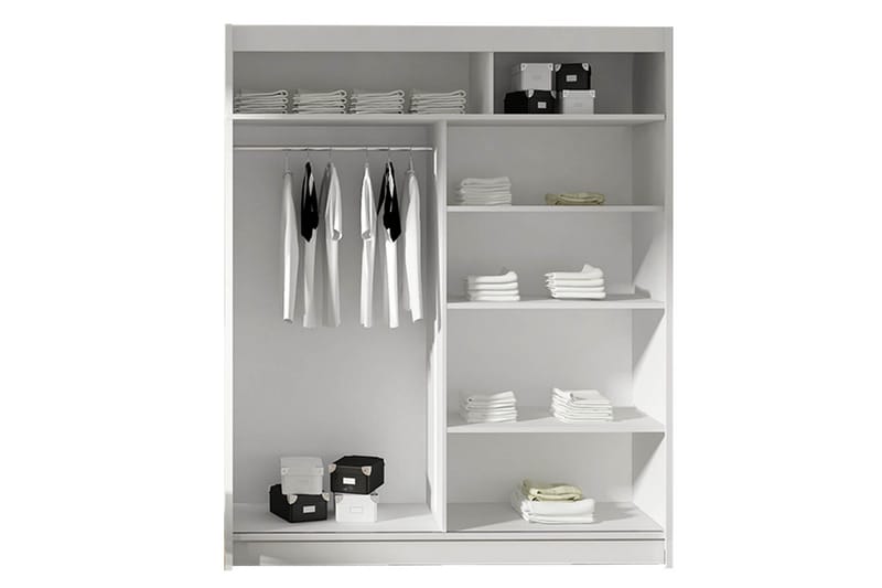 Leila Garderob 150 cm Skjutdörrar Böjd Spegel - Ek/Tryffel/Spegel - Products - Förvaring - Garderober & garderobssystem