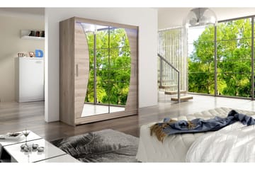 Leila Garderob med Spegel 150x200 cm - Beige - Products - Förvaring - Garderober & garderobssystem