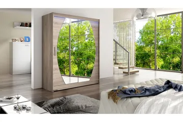 Leila Garderob med Spegel 150x200 cm - Beige - Products - Förvaring - Garderober & garderobssystem