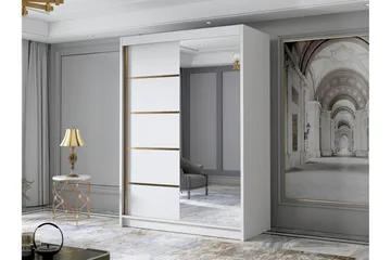 Lungos Garderob med Spegel 120x200 cm - Vit - Products - Förvaring - Garderober & garderobssystem