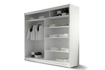 Prag Garderob 180x57x215 cm - Vit - Products - Förvaring - Garderober & garderobssystem