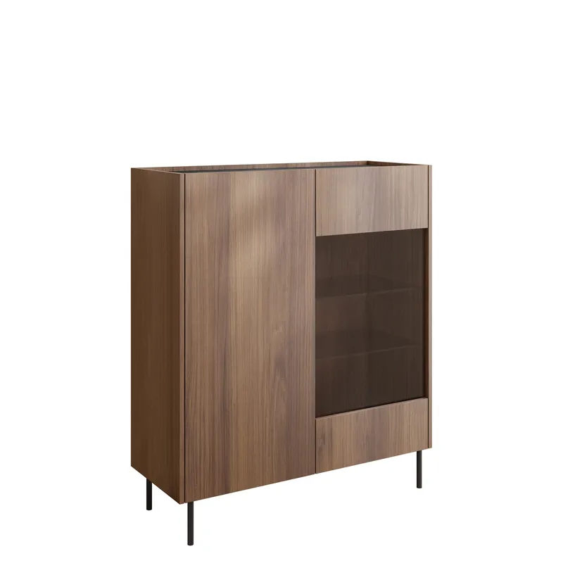 Akihito Vitrinskåp 97x117 cm - Brun - Products - Förvaring - Skåp - Vitrinskåp