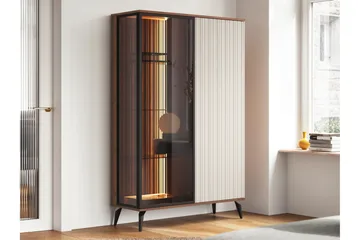 Akinari Vitrinskåp 103x162 cm - Brun/Beige - Products - Förvaring - Skåp - Vitrinskåp