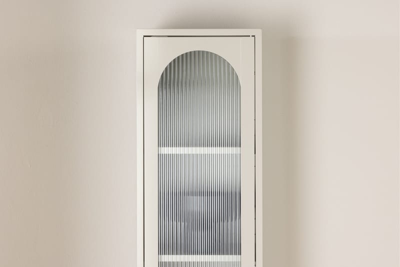 Cali Smalt Vitrinskåp 35 cm djup 37 cm bred 180 cm hög Ljust Stål - Beige - Products - Förvaring - Skåp - Vitrinskåp